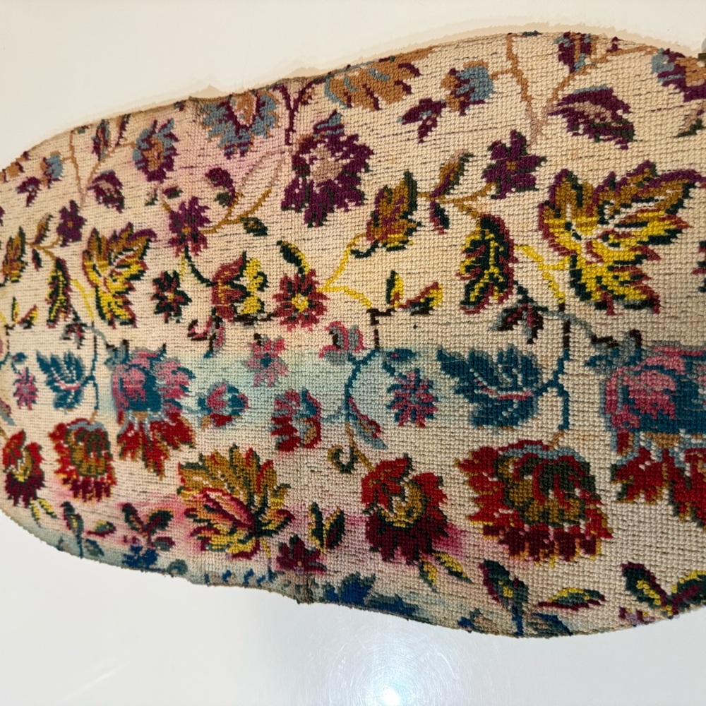 3 in 1 Lucite Handle Floral Tapestry Vintage Handbag - Picture 6 of 7